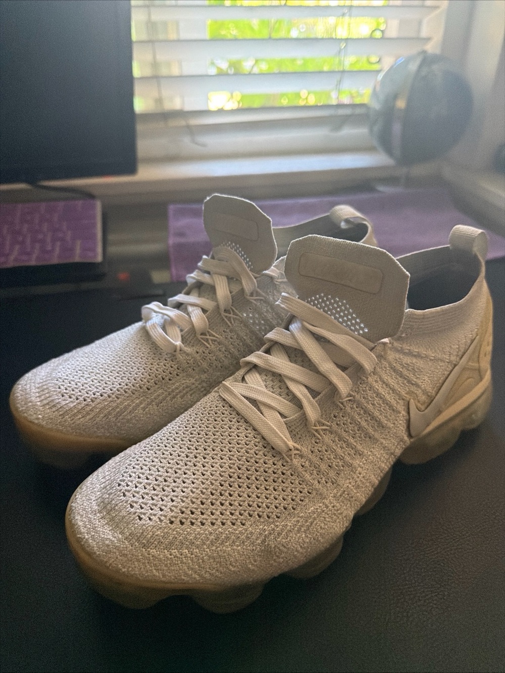 Nike Air VaporMax Flyknit 2 White Vast Grey Men’s Size 7 942842-105